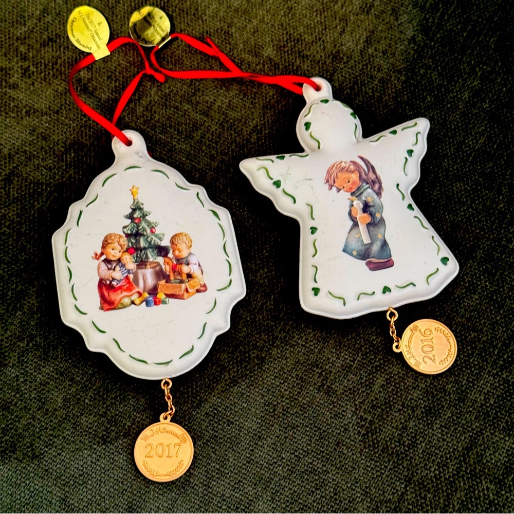 M.J Hummel Porcelain Christmas  Ornaments